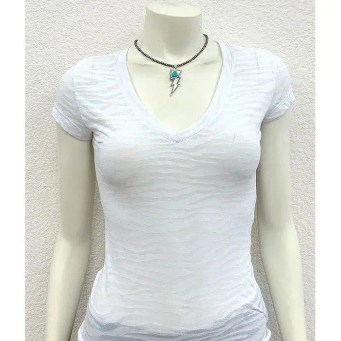 Turquoise Bolt Pendant Navajo Pearl Necklace - LECCE