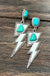 Turquoise thunder bolt post earrings - LECCE