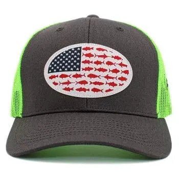 Usa fish flag mesh back ballcap - LECCE