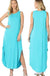 Viscose sleeveless maxi dress side slits pockets - LECCE