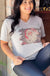 Leopard Santa V-neck tee