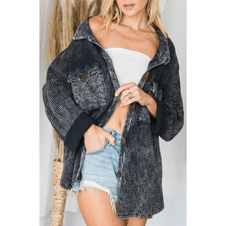 Vintage Waffle Knit Jacket