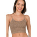 Washed Ribbed Seamless Double Strap Brami - LECCE