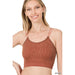 Washed Ribbed Seamless Double Strap Brami - LECCE
