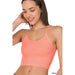 Washed Ribbed Seamless Double Strap Brami - LECCE