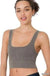 Washed ribbed square neck cropped - LECCE