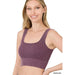 Washed ribbed square neck cropped - LECCE