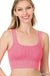 Washed ribbed square neck cropped - LECCE