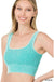 Washed ribbed square neck cropped - LECCE