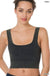 Washed ribbed square neck cropped - LECCE