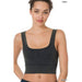 Washed ribbed square neck cropped - LECCE