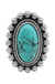 Western concho cable texture oval gemstone ring - LECCE