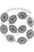 Western concho flower casting fashion chain belt - LECCE