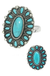 Western Concho Flower Gemstone Epoxy Ring - LECCE
