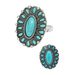 Western Concho Flower Gemstone Epoxy Ring - LECCE
