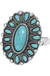 Western Concho Flower Gemstone Epoxy Ring - LECCE