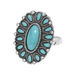 Western Concho Flower Gemstone Epoxy Ring - LECCE