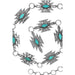 Western concho style anzac gemstone chain belt - LECCE