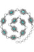 Western concho style anzac gemstone chain belt - LECCE
