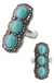 Western concho style gemstone stretch ring - LECCE