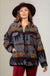 Women's Aztec Pattern Collared Jacket - Southwestern Button - Down Casual Coat - LECCE