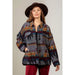 Women's Aztec Pattern Collared Jacket - Southwestern Button - Down Casual Coat - LECCE