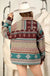 Women's Aztec Pattern Collared Jacket - Southwestern Button - Down Casual Coat - LECCE