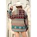 Women's Aztec Pattern Collared Jacket - Southwestern Button - Down Casual Coat - LECCE