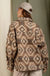 Women's Aztec Pattern Collared Jacket - Southwestern Button - Down Casual Coat - LECCE
