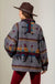 Women's Aztec Pattern Collared Jacket - Southwestern Button - Down Casual Coat - LECCE