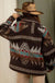 Women's Aztec Pattern Collared Jacket - Southwestern Button - Down Casual Coat - LECCE