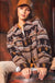 Women's Aztec Pattern Collared Jacket - Southwestern Button - Down Casual Coat - LECCE