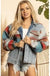 Women's Denim and Aztec jacket with hood - LECCE