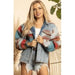 Women's Denim and Aztec jacket with hood - LECCE