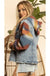 Women's Denim and Aztec jacket with hood - LECCE