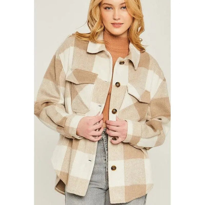 Woven yarn dye bust pocket jacket - LECCE
