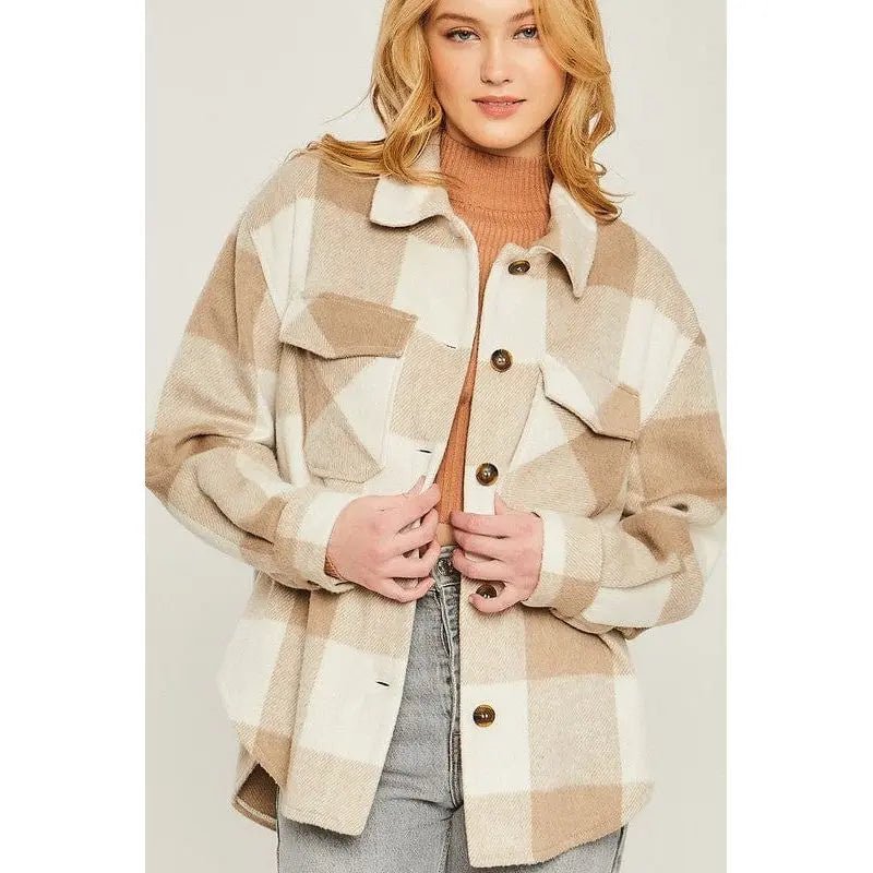 Woven yarn dye bust pocket jacket - LECCE