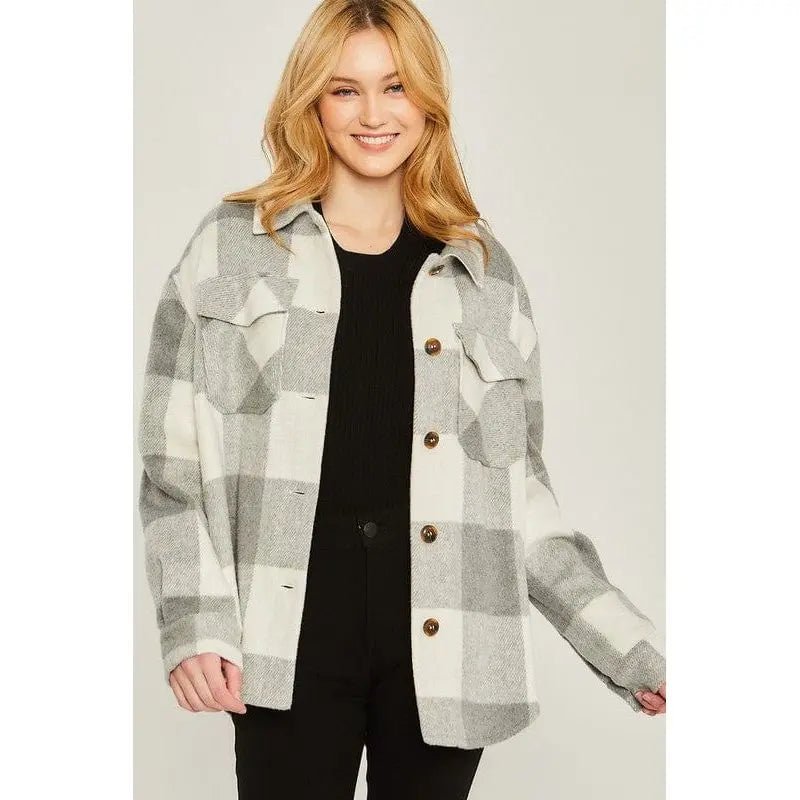 Woven yarn dye bust pocket jacket - LECCE