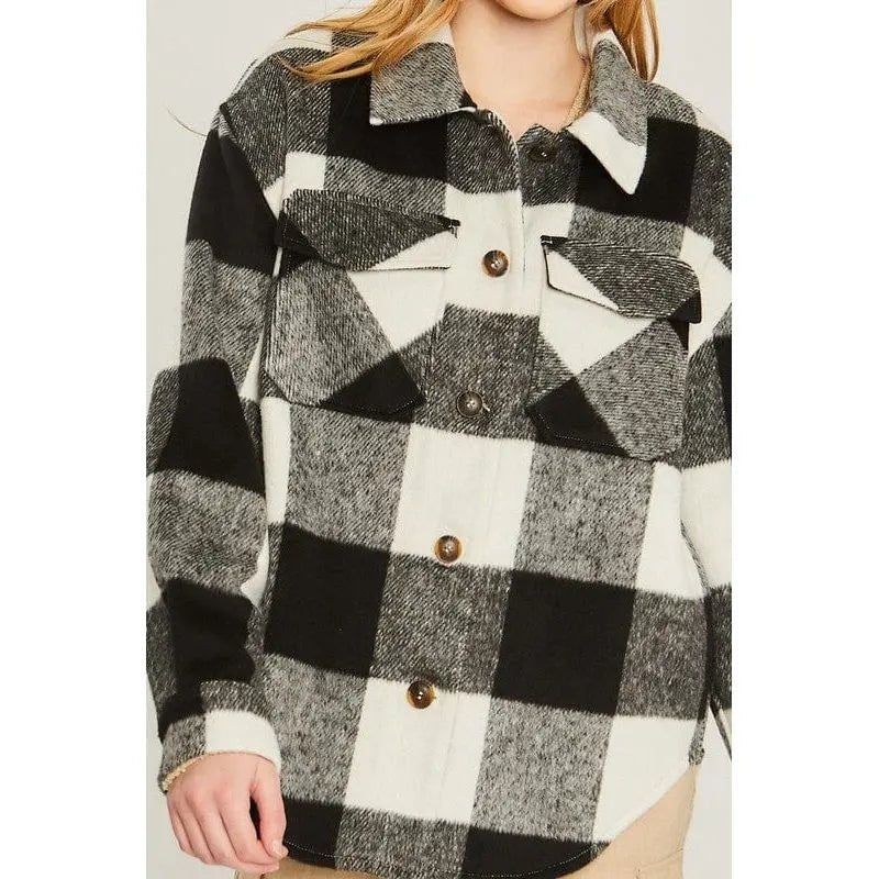 Woven yarn dye bust pocket jacket - LECCE