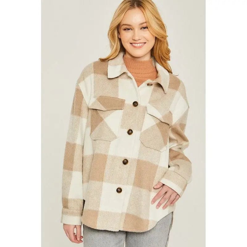 Woven yarn dye bust pocket jacket - LECCE