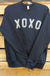 XOXO Silver Glitter Graphic Pullover - LECCE