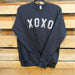 XOXO Silver Glitter Graphic Pullover - LECCE