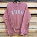 XOXO Silver Glitter Graphic Pullover - LECCE