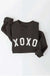 XOXO Silver Glitter Graphic Pullover - LECCE