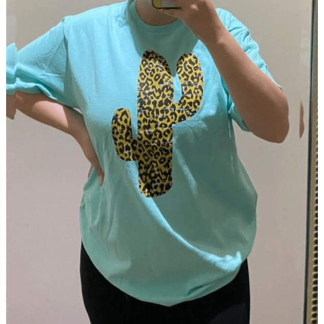 Camiseta de cactus leopardo